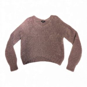 Freshman Purple Fuzzy Scoop-Neck Sweater‎ - Size M